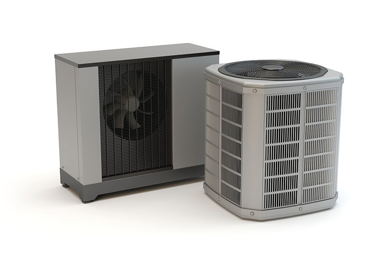 heat pump system on a white background.